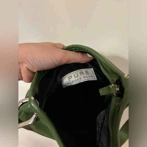 Vintage Alfred Sung Green Crossbody Purse - Picture 6 of 8